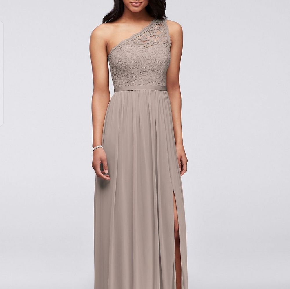 One strap bridesmaid dress